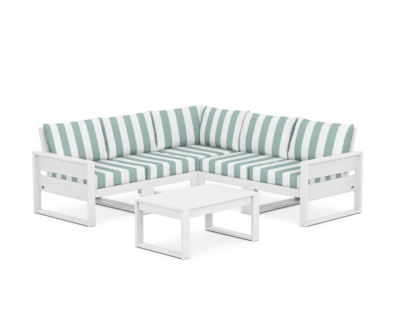 Trex Eastport 6-Piece Deep Seating Sectional + Coffee Table Set