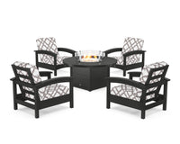 Thumbnail for Trex Rockport 5-Piece Deep Seating Set with Round Fire Pit Table