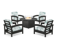 Thumbnail for Trex Rockport 5-Piece Deep Seating Set with Round Fire Pit Table