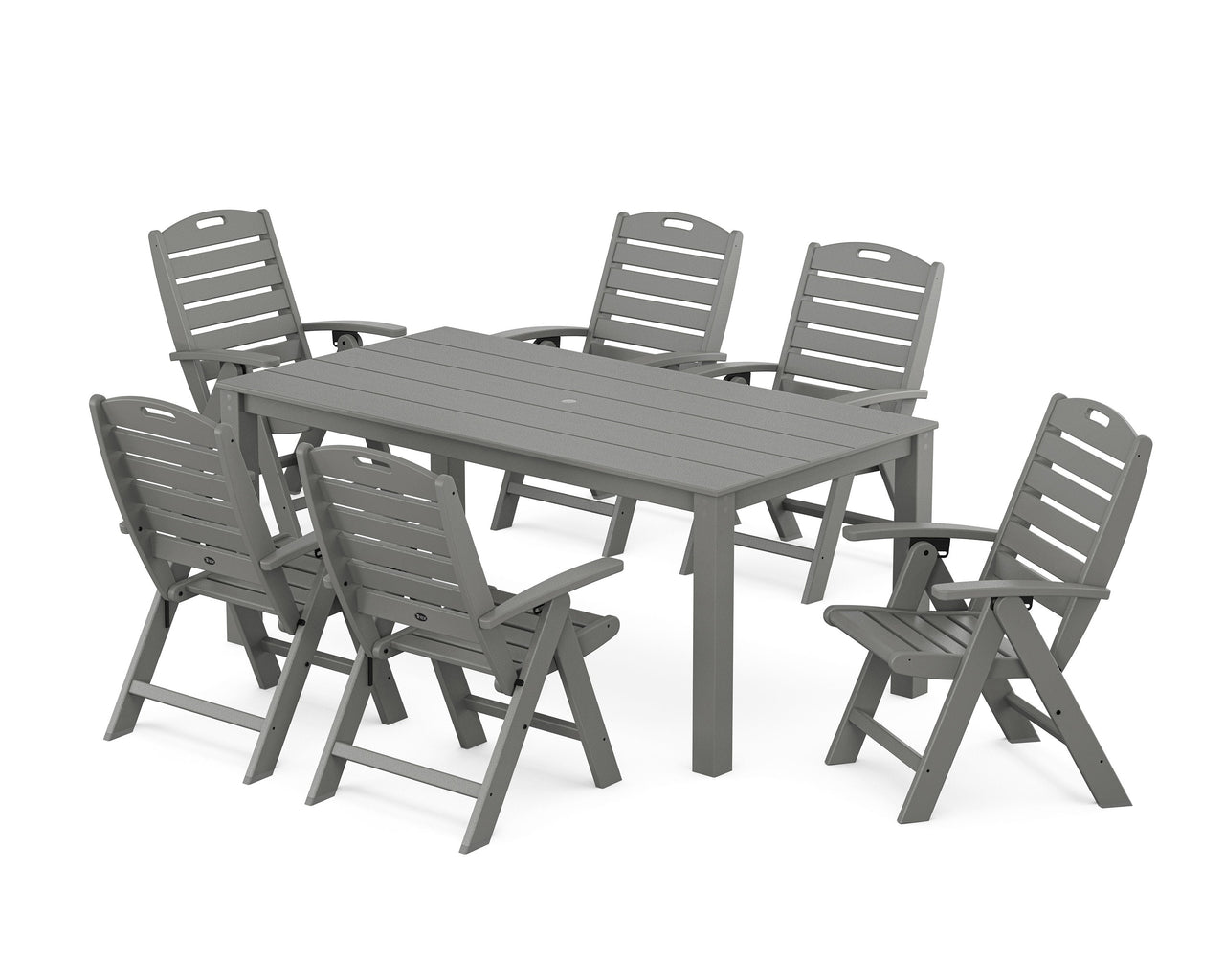 Trex Yacht Club Highback Chair 7-Piece Parsons Dining Set