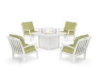 Thumbnail for Trex Yacht Club 5-Piece Deep Seating Set with Square Fire Pit Table