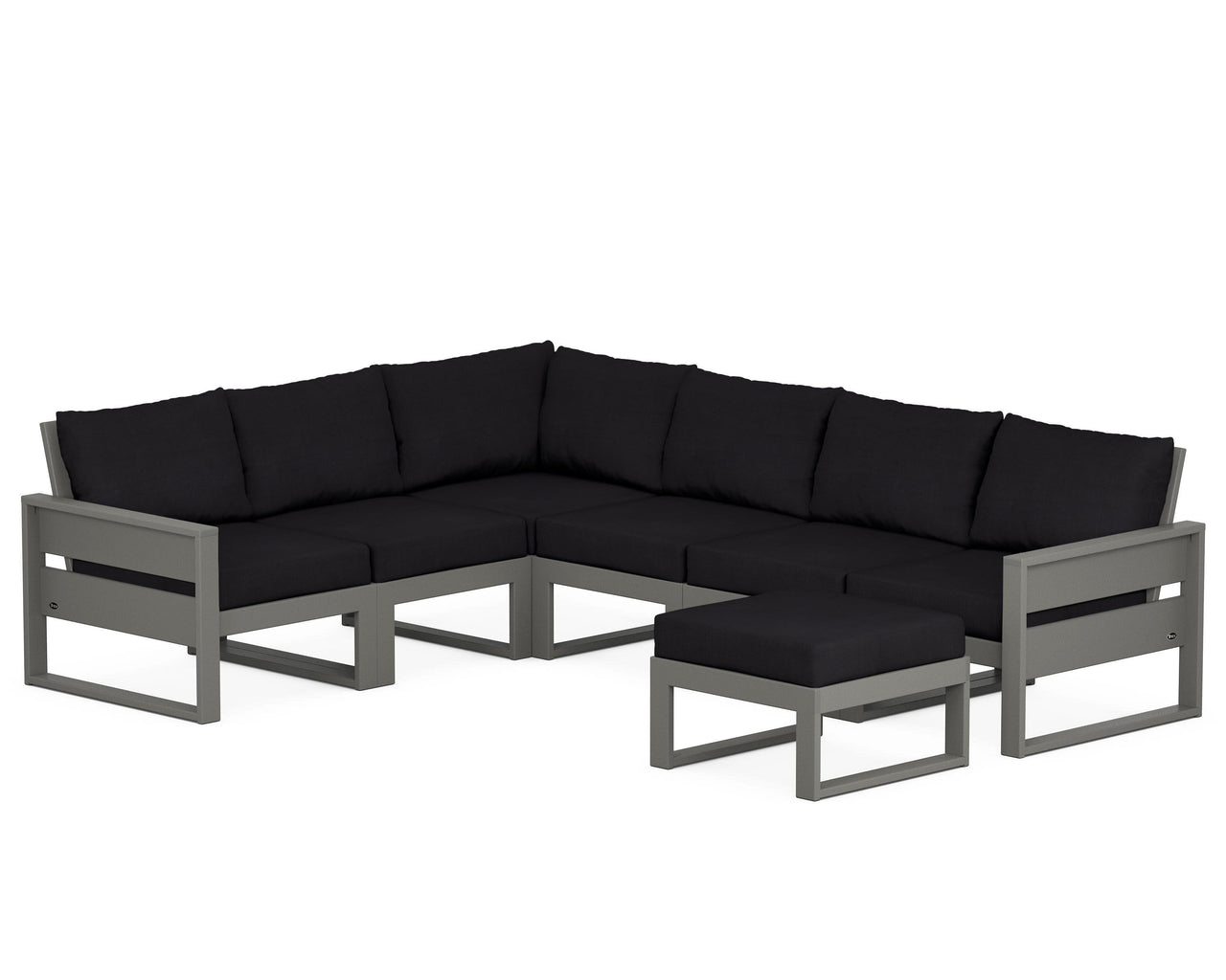 Trex Eastport 6-Piece Sectional with Ottoman