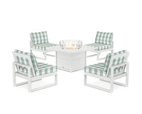 Thumbnail for Trex Eastport Modular 5-Piece Deep Seating Set with Yacht Club Fire Pit Table
