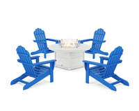 Thumbnail for Trex 5-Piece Monterey Bay Adirondack Conversation Set with Fire Pit Table