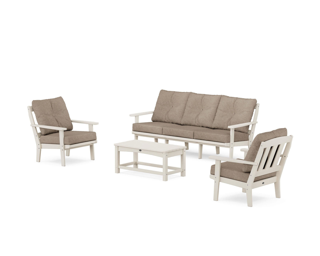 Trex Cape Cod 4-Piece Deep Seating Set with Sofa - Sand Castle