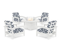 Thumbnail for Trex Rockport 5-Piece Deep Seating Set with Round Fire Pit Table