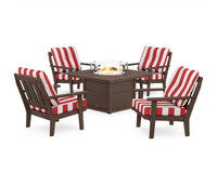 Thumbnail for Trex Cape Cod 5-Piece Deep Seating Set with Fire Pit Table