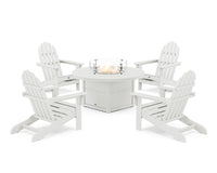 Thumbnail for Trex Cape Cod Adirondack 5-Piece Set with Round Fire Pit Table