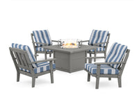 Thumbnail for Trex Cape Cod 5-Piece Deep Seating Set with Fire Pit Table