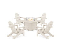 Thumbnail for Trex Cape Cod Adirondack 5-Piece Set with Square Fire Pit Table - Sand Castle