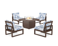 Thumbnail for Trex Eastport Modular 5-Piece Deep Seating Set with Square Fire Pit Table