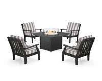 Thumbnail for Trex Yacht Club 5-Piece Deep Seating Set with Square Fire Pit Table