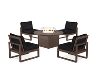 Thumbnail for Trex Eastport Modular 5-Piece Deep Seating Set with Round Fire Pit Table