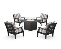 Thumbnail for Trex Yacht Club 5-Piece Deep Seating Set with Fire Pit Table
