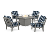 Thumbnail for Trex Cape Cod 5-Piece Deep Seating Set with Fire Pit Table