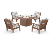 Thumbnail for Trex Yacht Club 5-Piece Deep Seating Set with Square Fire Pit Table