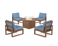Thumbnail for Trex Eastport Modular 5-Piece Deep Seating Set with Round Fire Pit Table