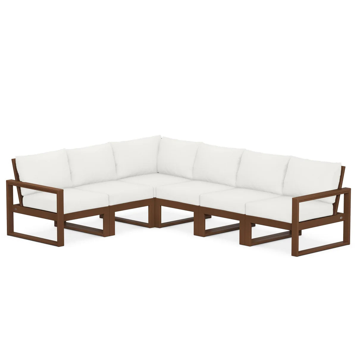 POLYWOOD Edge 6 Piece Modular Deep Seating Set