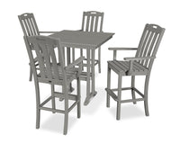 Thumbnail for Trex Yacht Club 5-Piece Farmhouse Trestle Arm Chair Bar Set