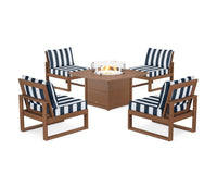 Thumbnail for Trex Eastport Modular 5-Piece Deep Seating Set with Square Fire Pit Table