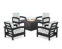 Thumbnail for Trex Rockport 5-Piece Deep Seating Set with Square Fire Pit Table