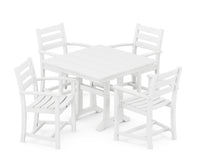 Thumbnail for Trex Monterey Bay 5-Piece Farmhouse Trestle Arm Chair Dining Set