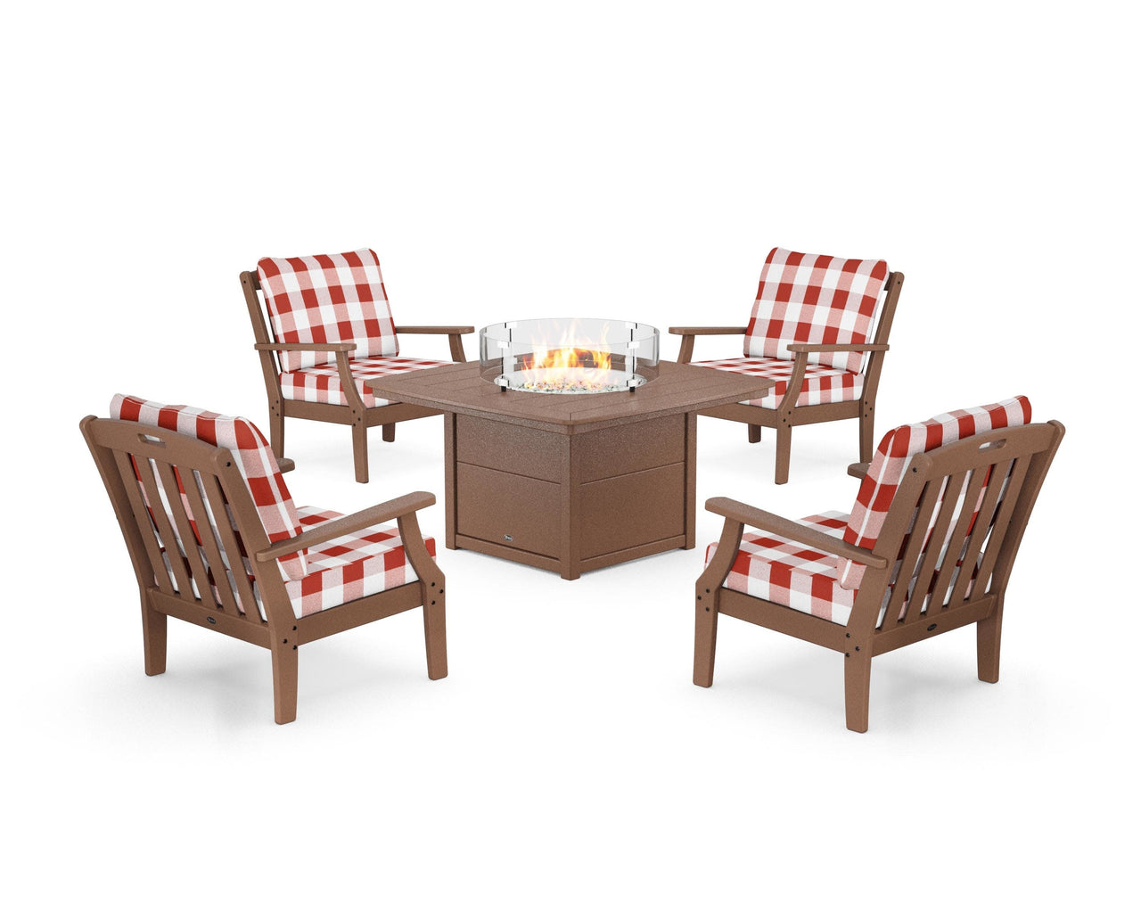 Trex Yacht Club 5-Piece Deep Seating Set with Fire Pit Table