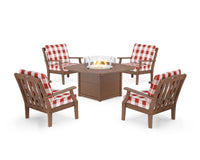 Thumbnail for Trex Yacht Club 5-Piece Deep Seating Set with Fire Pit Table