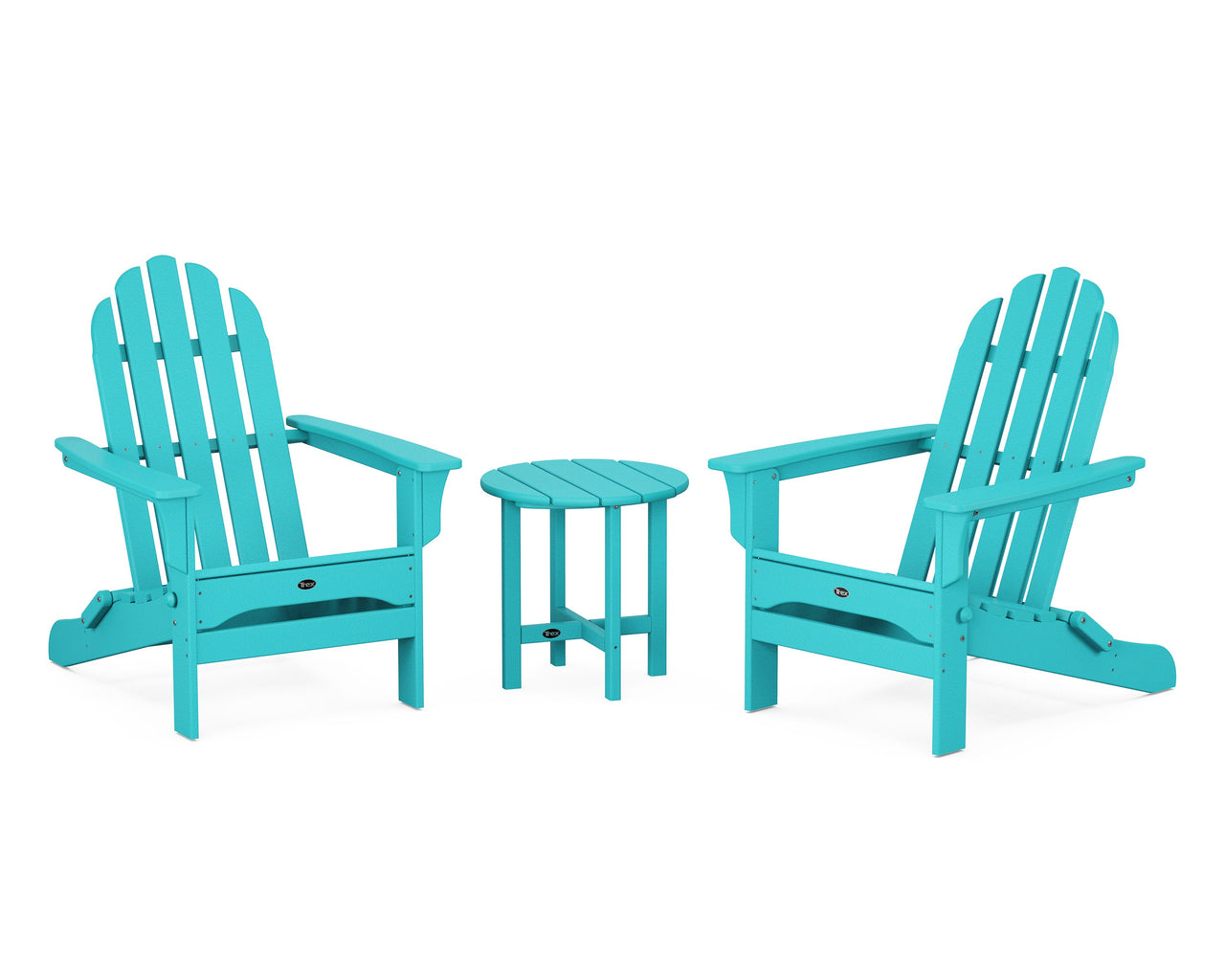 Trex Cape Cod Folding Adirondack Set with Side Table