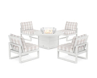 Thumbnail for Trex Eastport Modular 5-Piece Deep Seating Set with Round Fire Pit Table