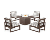 Thumbnail for Trex Eastport Modular 5-Piece Deep Seating Set with Square Fire Pit Table