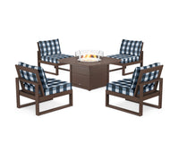 Thumbnail for Trex Eastport Modular 5-Piece Deep Seating Set with Yacht Club Fire Pit Table