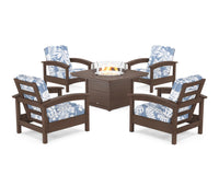 Thumbnail for Trex Rockport 5-Piece Deep Seating Set with Yacht Club Fire Pit Table