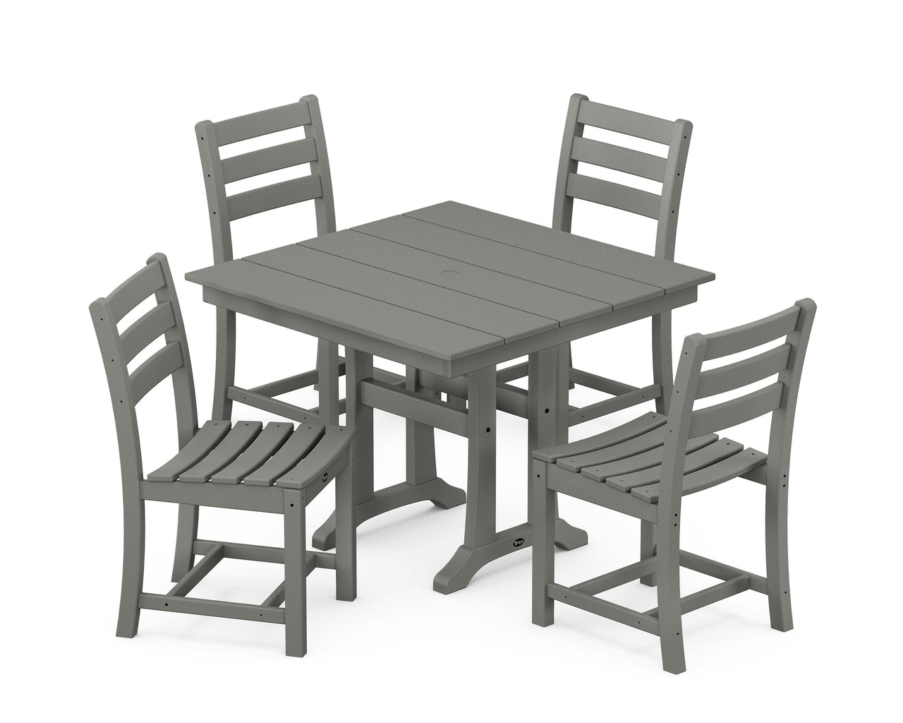 Trex Monterey Bay 5-Piece Farmhouse Trestle Side Chair Dining Set