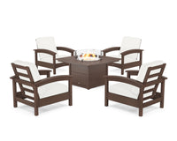 Thumbnail for Trex Rockport 5-Piece Deep Seating Set with Square Fire Pit Table