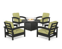 Thumbnail for Trex Rockport 5-Piece Deep Seating Set with Round Fire Pit Table