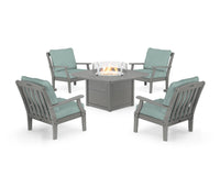 Thumbnail for Trex Yacht Club 5-Piece Deep Seating Set with Fire Pit Table