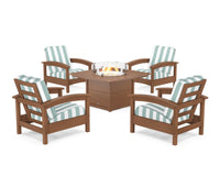 Thumbnail for Trex Rockport 5-Piece Deep Seating Set with Square Fire Pit Table