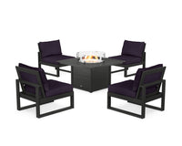 Thumbnail for Trex Eastport Modular 5-Piece Deep Seating Set with Square Fire Pit Table