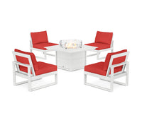 Thumbnail for Trex Eastport Modular 5-Piece Deep Seating Set with Square Fire Pit Table