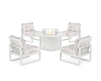 Thumbnail for Trex Eastport Modular 5-Piece Deep Seating Set with Round Fire Pit Table