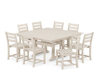 Thumbnail for Trex Monterey Bay 9-Piece Farmhouse Trestle Dining Set - Sand Castle