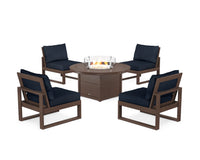 Thumbnail for Trex Eastport Modular 5-Piece Deep Seating Set with Round Fire Pit Table