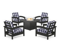 Thumbnail for Trex Rockport 5-Piece Deep Seating Set with Yacht Club Fire Pit Table