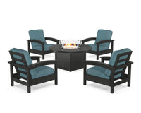 Thumbnail for Trex Rockport 5-Piece Deep Seating Set with Round Fire Pit Table
