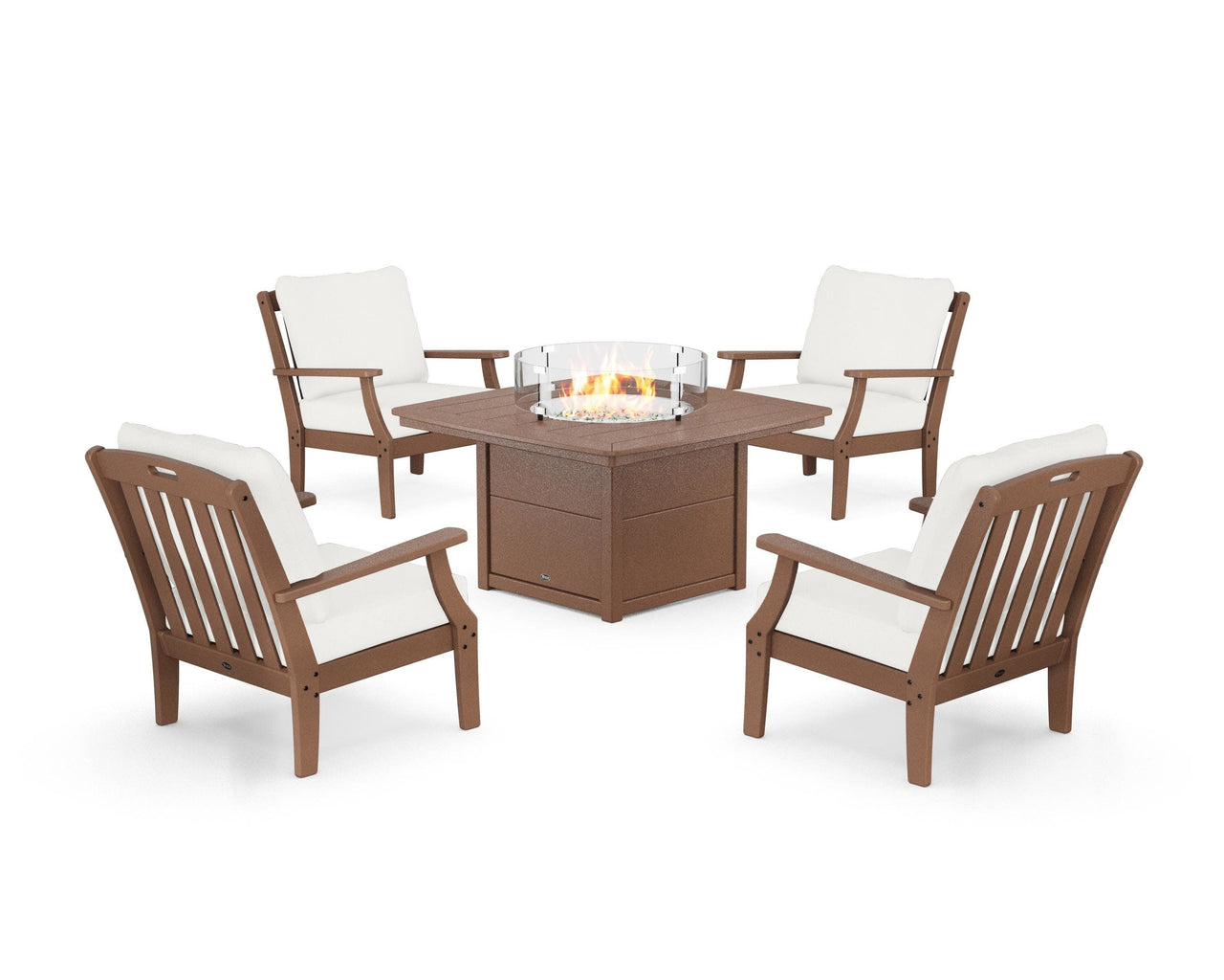 Trex Yacht Club 5-Piece Deep Seating Set with Fire Pit Table