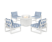 Thumbnail for Trex Eastport Modular 5-Piece Deep Seating Set with Yacht Club Fire Pit Table
