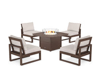 Thumbnail for Trex Eastport Modular 5-Piece Deep Seating Set with Yacht Club Fire Pit Table