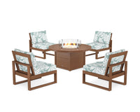 Thumbnail for Trex Eastport Modular 5-Piece Deep Seating Set with Round Fire Pit Table