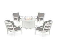 Thumbnail for Trex Yacht Club 5-Piece Deep Seating Set with Round Fire Pit Table
